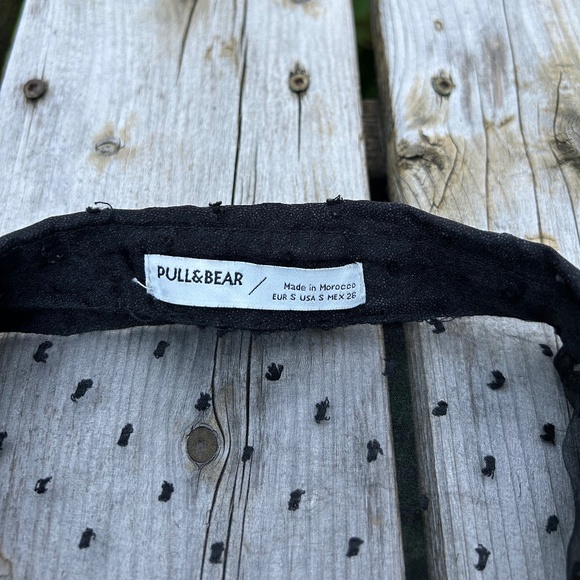 Pull&Bear⎪Polka Dot Printed Organza Shirt - Picture 8 of 9